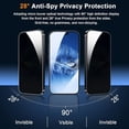 thumbnail image 2 of QHOHQ 3 Pack Privacy Screen Protector for iPhone 15 Pro Max [6.7 Inch] with 3 Pack Camera Lens Protector  Anti Spy Tempered Glass Film  9H Hardness  HD  Bubble Free  Case Friendly - Black, 2 of 8