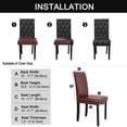 thumbnail image 6 of Unique Bargains Stretch Washable Chair Cover for Dining Room Slipcovers Black, 6 of 8