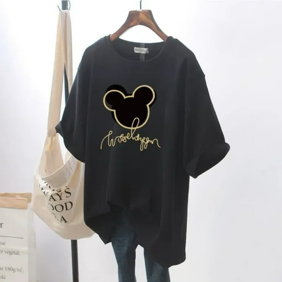 LNGOOR T-Shirt d'Allaitement Été à Manches Courtes Haut d'Allaitement Vêtements de Maternité T-Shirt de Séance Photo de Grossesse Vêtements pour Femmes Enceintes