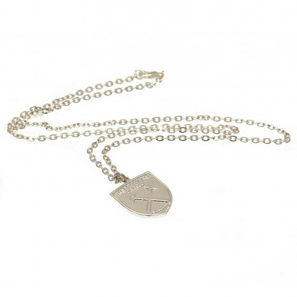 West Ham United FC Silver Plated Crest Pendant And Chain