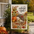thumbnail image 4 of Welcome Fall Garden Flag, 12x18 Inch Maple Leaf Yard Banner, Autumn Pumpkin Sunflower Yard Flags for Thanksgiving Rustic Seasonal Outside Outdoor Decoration, 4 of 7