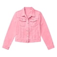 thumbnail image 5 of FDGIU Women's Lapel Button Down Cropped Denim Jacket, Cuffed Long Sleeve Solid Jean Coat with Chest Flap Pockets for Spring Fall Casual Daily Layering, 5 of 5