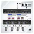 thumbnail image 3 of 4 Port USB 3.0 KVM Switch 4X2 Dual Monitor 4K@60Hz Extended Display DP KVM Switch 4 In 2 Out For 4 PC Share Keyboard Mouse, 3 of 7