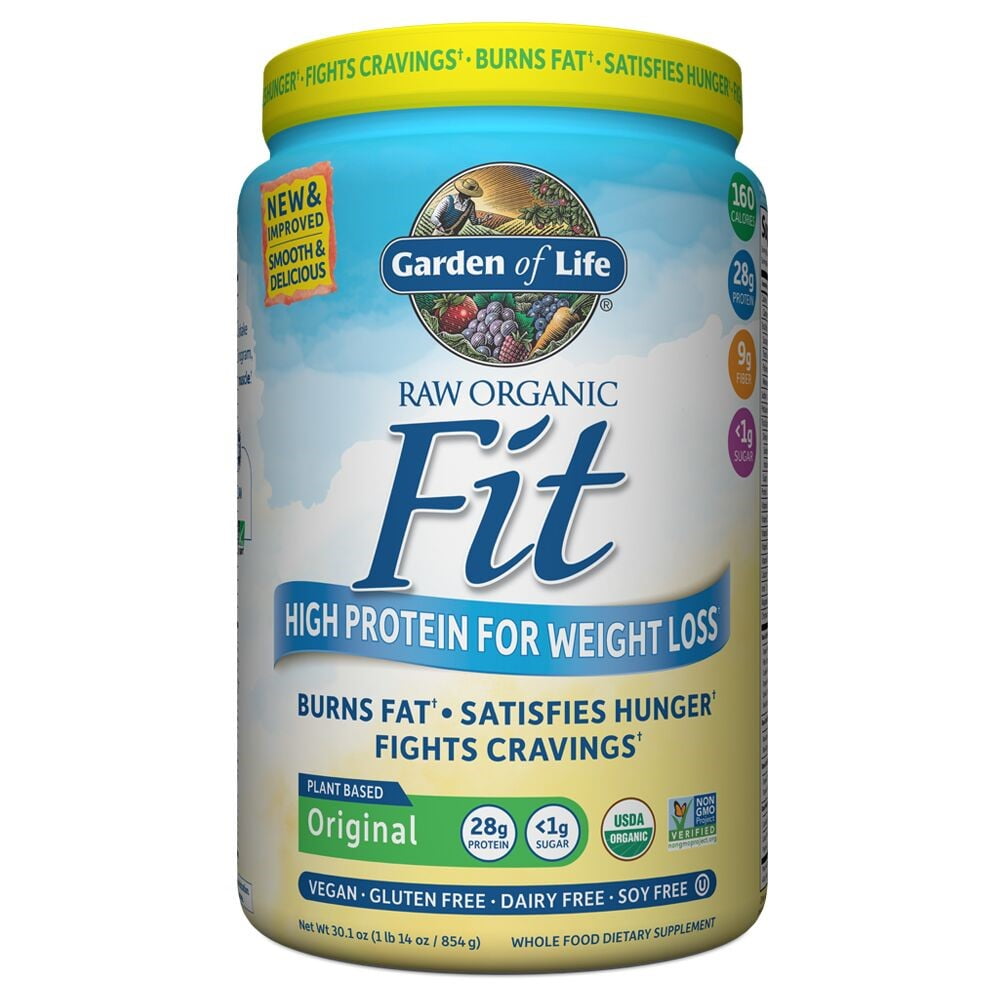 Garden of Life Raw Organic Fit Protein Powder, Original, 28g Protein, 1