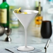 Stölzle Lausitz Olympia 8oz Martini Glasses Set of 2 White/Silver Lead-Free