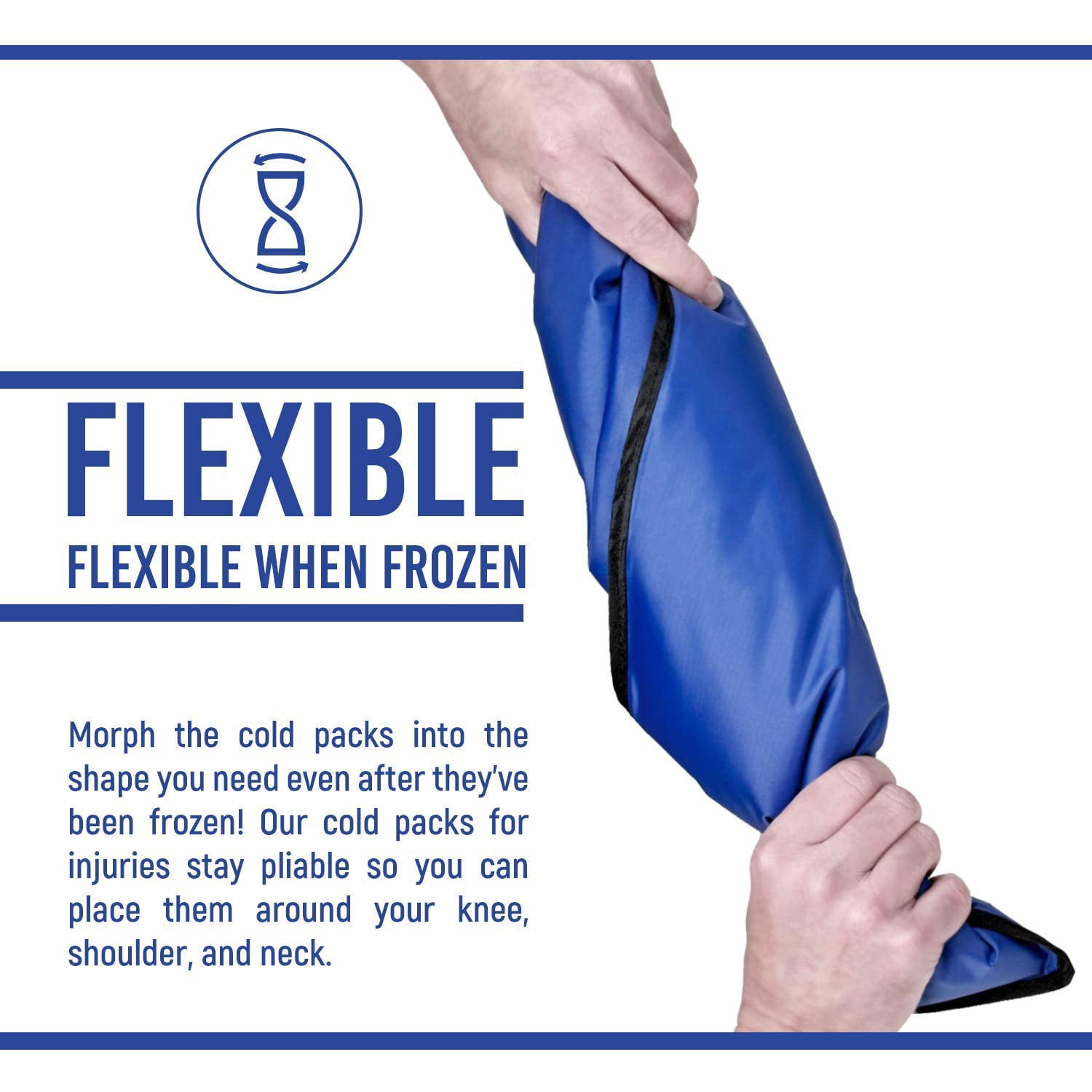 Gel Cold & Hot Pack - 11x14.5" Reusable Warm or Ice Pack for Injuries, Hip, Shoulder, Knee, Back Pain - Hot & Cold Compress for Swelling, Bruises, Surgery - Heat & Cold Therapy