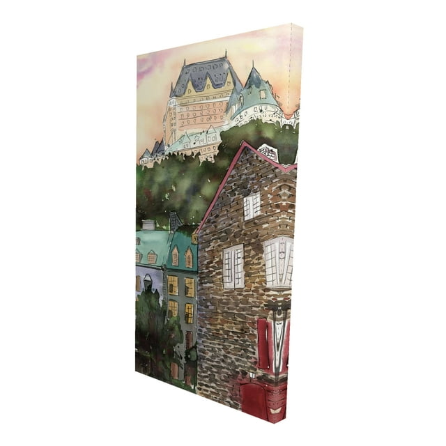 Château frontenac dans le petit Champagne - Toile 24"x48 Pouces - Impression sur Demande