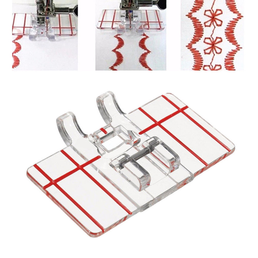 Clear Parallel Nähfuß Stitch Foot Presser Nähmaschine Domestic Sewing Machine 
