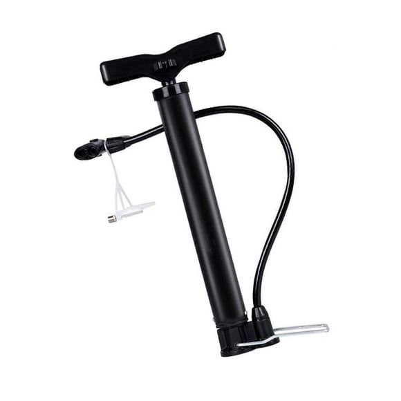 Portable Bicycle Floor Pump Tyre Inflator Pressure Foot Activation Black for Road Bike and Mountain Bike