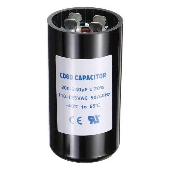 CD60 Capacitor 200-240 UF/Mfd 110-125 VAC 50/60 Hz for Electric Motor Starting