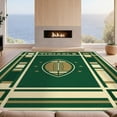 thumbnail image 2 of Design&I 4'x6' Washable Area Rug Flatweave Daily Traffic Ready Shaped Beast Retro Athletic Varsity Border Panel Footboard Football for Dorm Room, Living Apartment, 2 of 7