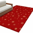 thumbnail image 6 of Christmas Red Area Rug 4x6 Washable Rug Non Slip Winter Snowflakes Xmas Retro Large Area Rug Indoor Floor Carpet for Entryway Bedroom Kitchen Living Room Home Office Dining Room Nursery, 6 of 8