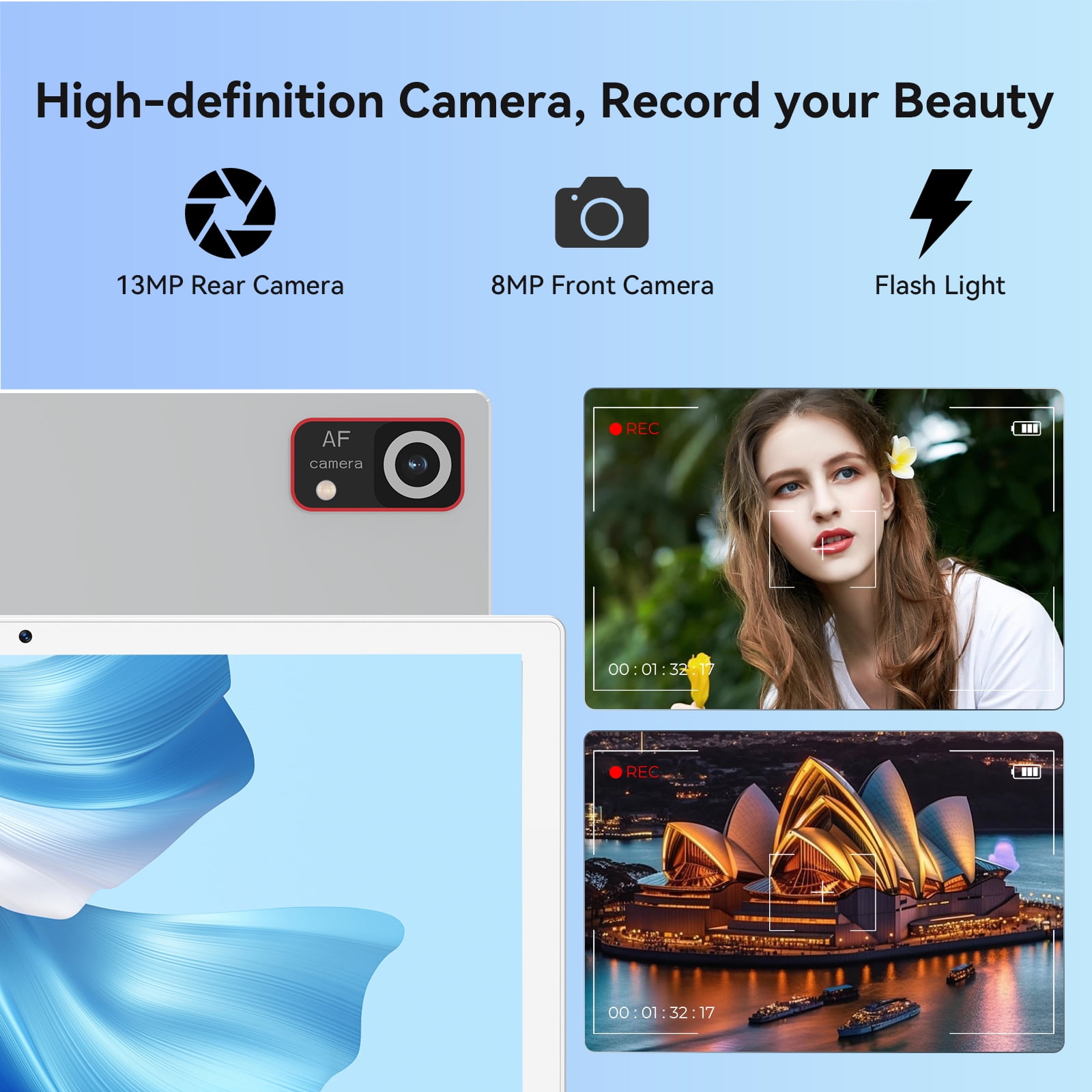 Android 14 Tablet,10Inch Android Tablet with 128GB+8GB+1TB Expand