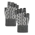 thumbnail image 2 of Guantes para hombre y mujer, de color liso, de medio dedo, para exteriores, sin dedos, de lana gruesa, informales, de moda, con parte superior acrílica., 2 of 5