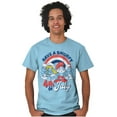 thumbnail image 5 of Retro Smurfs Cartoon 4th of July Men's Graphic T Shirt Tees Brisco Brands L, 5 of 6