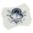thumbnail image 1 of Ambesonne Adventure Place Mats Set of 4, Boho Mountains Arrows, Standard Size, Dark Blue White, 1 of 6