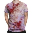 thumbnail image 2 of Shirts for Men Men's Fashion Novelty Tie Dye Print Short Sleeve T Shirt Men Tee Tops Plain T Shirts Bulk Mens Sweatpants Tall Shirt Cold Gear Bulk Brown S, 2 of 4