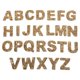 thumbnail image 1 of s s para coser o planchar, apliques de alfabeto, 26 piezas decorativas a-Z para rayas de zapatos, proyecto de bricolaje, , Dorado Soledad parches de letras, 1 of 7
