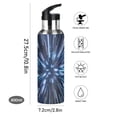 thumbnail image 5 of ALAZA Space Light Blue Neon Stripes Water Bottle Insulated Flask Stainless Steel Straw Lid 20 oz, 5 of 6