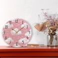 thumbnail image 5 of Round Clock Black Clock 9.84*9.84 Inch Round Art Clock Decorative Clock Creative Clock Dual-Purpose Clock Wall Clock Clock Fashion Decoration Pink White Cloud, 5 of 9