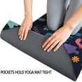 thumbnail image 3 of Dinosaur and Floral Pattern Hot Yoga Mat Towel Non Slip for Hot Yoga - Quick-Drying Yoga Mat Cover with 4 Corner Pockets with Travel Bag - Hot Yoga Towel Non Slip 74"x26", 3 of 6