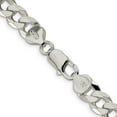 thumbnail image 3 of Sterling Silver 8.5mm Beveled Curb Chain (24 X 8.5) Made In Italy qfb210-24, 3 of 5