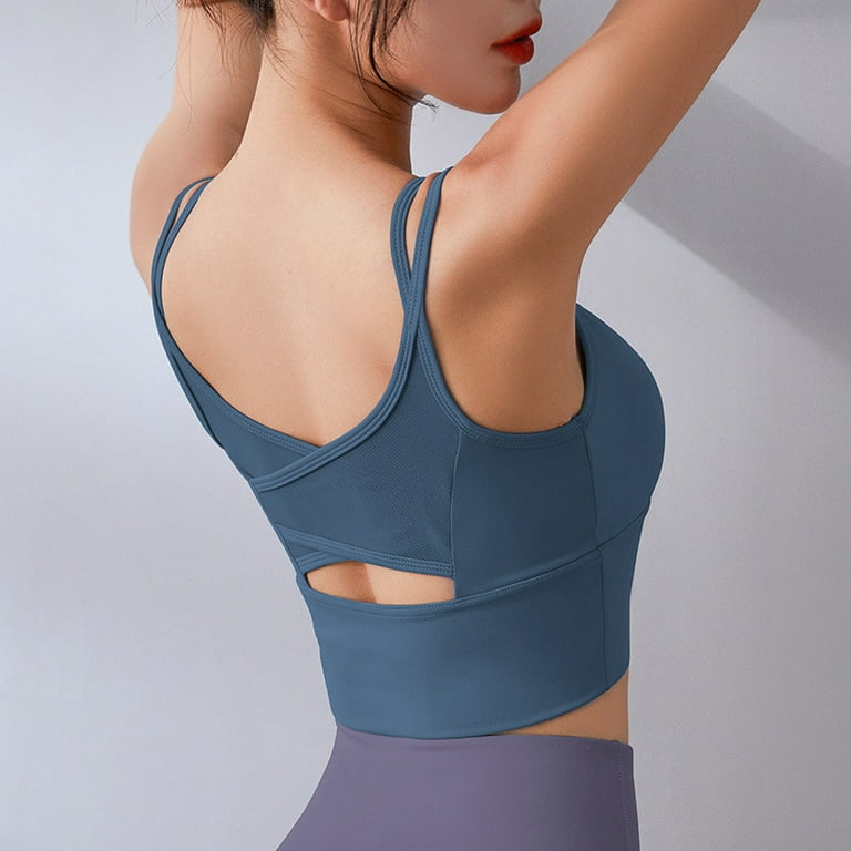 Avia, Intimates & Sleepwear, New With Tags Blue Sports Bra By Avia High  Support Sheer Back