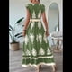 thumbnail image 4 of Vestidos de Verano para Mujer 2025, Vestidos Casuales con Mangas con Volantes, Vestidos de Playa Bohemios, Verde , S, 4 of 6