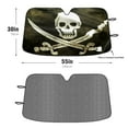 thumbnail image 2 of Car Windshield Sun Shade Funny for Car Front Window Pirate Flag1 Foldable Car Sunshade Windshield | Vehicle Car Sun Visor UV Rays &Heat Blocker Covers Auto Window Protector, 2 of 5