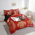 thumbnail image 2 of Erosebridal Classic Rugby Sports Bedding Twin Size,American Football Team Comforter Sets with Sheets,Ball Game City San Francisco, Microfiber Bedroom Decorative Reversible,7pcs, 2 of 6