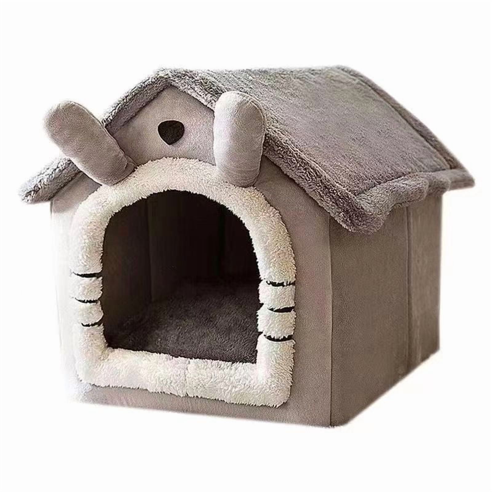 All Season Dog House Style Bed - Removable Washable Pet Bed for Small Dogs Teddy Winter Warm Cat Dog House