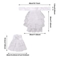 thumbnail image 2 of Ticikt 3-Piece Lace Collar & Cuff Set, Detachable Elegent Satin Lace Jabot with Wrist Cuffs,White, 2 of 4