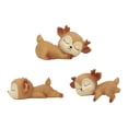 thumbnail image 1 of 3x adorable ciervo en miniatura para dormir estatuilla artesanal estatua escultura para el hogar dormitorio sala de estar decoración de escritorio orn 7.5x4.5x4.5cm BLESIY none, 1 of 8