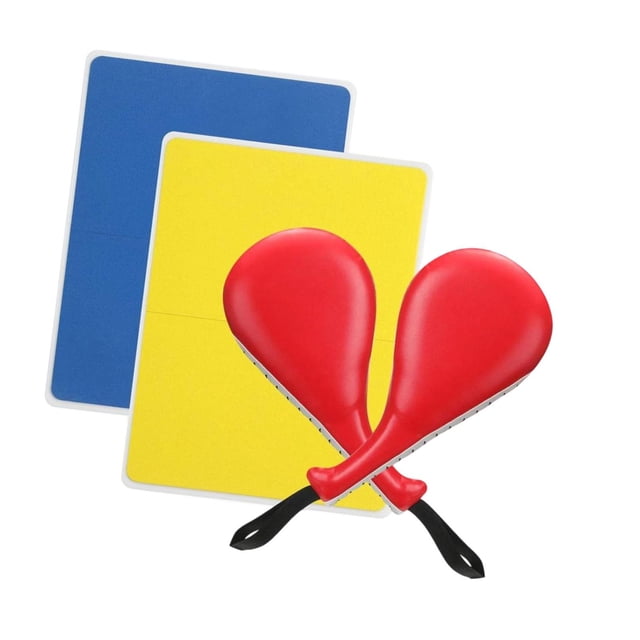 Juego de 4 almohadillas para patadas de entrenamiento de taekwondo para Sanda, sparring y muay thai. Rojo Amarillo Azul