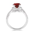 thumbnail image 3 of Elegant 1.50 Carat Round Ruby and Diamond Engagement Ring in 14k White Gold affordable ruby & diamond engagement ring, 3 of 3