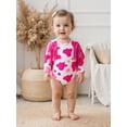 thumbnail image 6 of BemeyourBBs Western Baby Girls Clothes Newborn Baby Girls Cowgirl Outfit Fringe Bubble Rompers Cute Long Sleeve Cow Skin Print Tassel Bodysuit Playsuit, 6 of 9