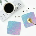 thumbnail image 5 of Disketp Fantasy Gradient Funny Coasters,4 Pcs Leather Coasters With Holder, Perfect Housewarming Hostess Gifts,Protect Furniture From Water Marks Scratch And Damage, 5 of 9