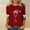 Red, variant on Christmas T Shirt for Women 3/4 Sleeve Holiday Tops Funny Wine Glass Print Casual Festive Xmas Tees Cute Outfits