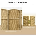 thumbnail image 5 of Kadyn Privacy Screens and Panels, Folding Room Divider Screen 6 Panel 5.6' Tall Privacy Screen Freestanding Room Partition, Nature Wood, 5 of 7