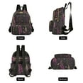 thumbnail image 4 of FORMRS Mini Backpack Purse for Women Quilted Travel Daypack Casual Shoulder Bag, Dark Purple Floral Pattern, 4 of 7