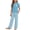 Light Blue, variant on ITSAME Girls Outfits 2-Piece Crewneck T-Shirt and Plaid Pants Kids Casual Home Clothes Set Red Size 7