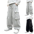thumbnail image 2 of PADFRYBK Cargo Sweatpants For Boys Sports Sweatpants Work Pants Elastic Waist Joggers With Large Pockets 5-15 Years, 2 of 6