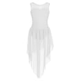 thumbnail image 1 of YONGHS Kids Girls Criss Cross Back Ballet Camisole Leotard Dress Latin Lyrical Dancewear 4-14 White 8, 1 of 7