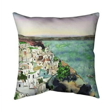 Begin Home Decor 5543-2020-CO131 20 x 20 in. Landscape of Crete-Double Sided Print Indoor Pillow Cover