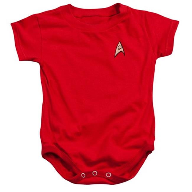 Star Trek TV Series Captain Kirk Command Uniform Baby Infant Romper Snapsuit 