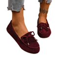 thumbnail image 4 of Willtoo Women Comfortable Work Laofers with Knot Summer Spring Fall Casual Flats Shoes, 4 of 6