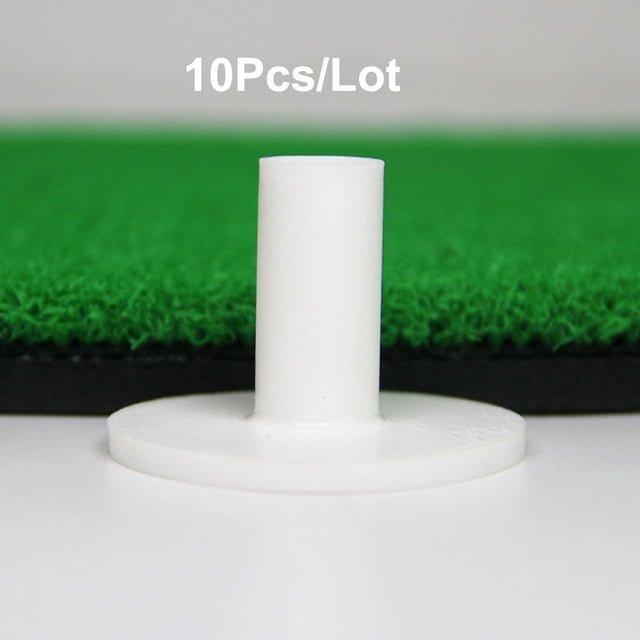 10Pcs/Lot Rubber Golf Tees Golf Tee Holder-Golf Tee Ball Stud Golf Mat Training Tools Golfer Accessories WHITE