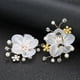 thumbnail image 5 of 2 piezas de broches de zapatos de flores de perlas Hugo pinzas para zapatos, 5 of 6