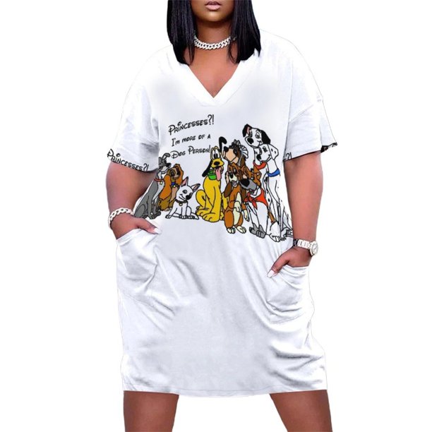 Dog Person-vestido de bolsillo suelto para mujer ropa de playa vestidos africanos
