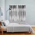 thumbnail image 3 of Grey Kitchen Curtains Window Panels, Modern Abstract Art Ombre Striped Insulated Window Treatment Curtain, Grommet Curtains for Bedroom/Living Room/Bathroom, 2 Piece 42"Wx63"L, 3 of 8